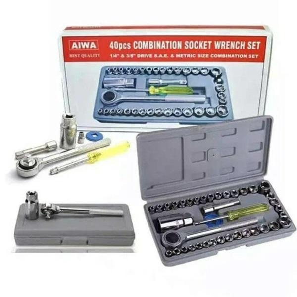 40 Pcs Chrome Vanadium sreel tool kit set